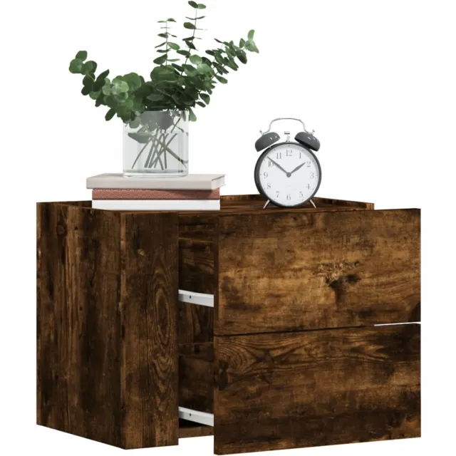 vidaXL Nachtkastje wandgemonteerd 45x30x35 cm gerookt eikenkleurig Bruin