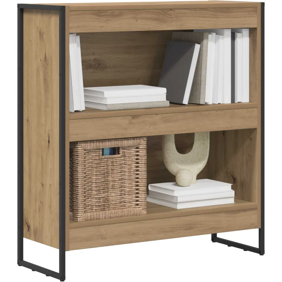 vidaXL Boekenkast 80 x 30 x 86,5 cm Bewerkt hout Ambachtelijk eiken, foto 3