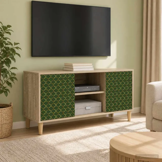 vidaXL Tv-meubel GELEEN 102 x 33 x 50 cm Sonoma Bewerkt hout bruin, foto 2