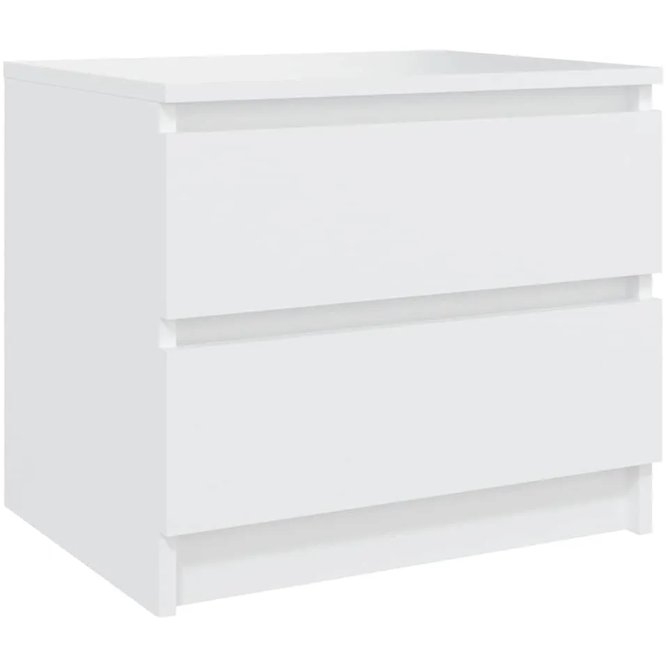 vidaXL Nachtkastjes 2 st 50x39x43,5 cm bewerkt hout wit, foto 3