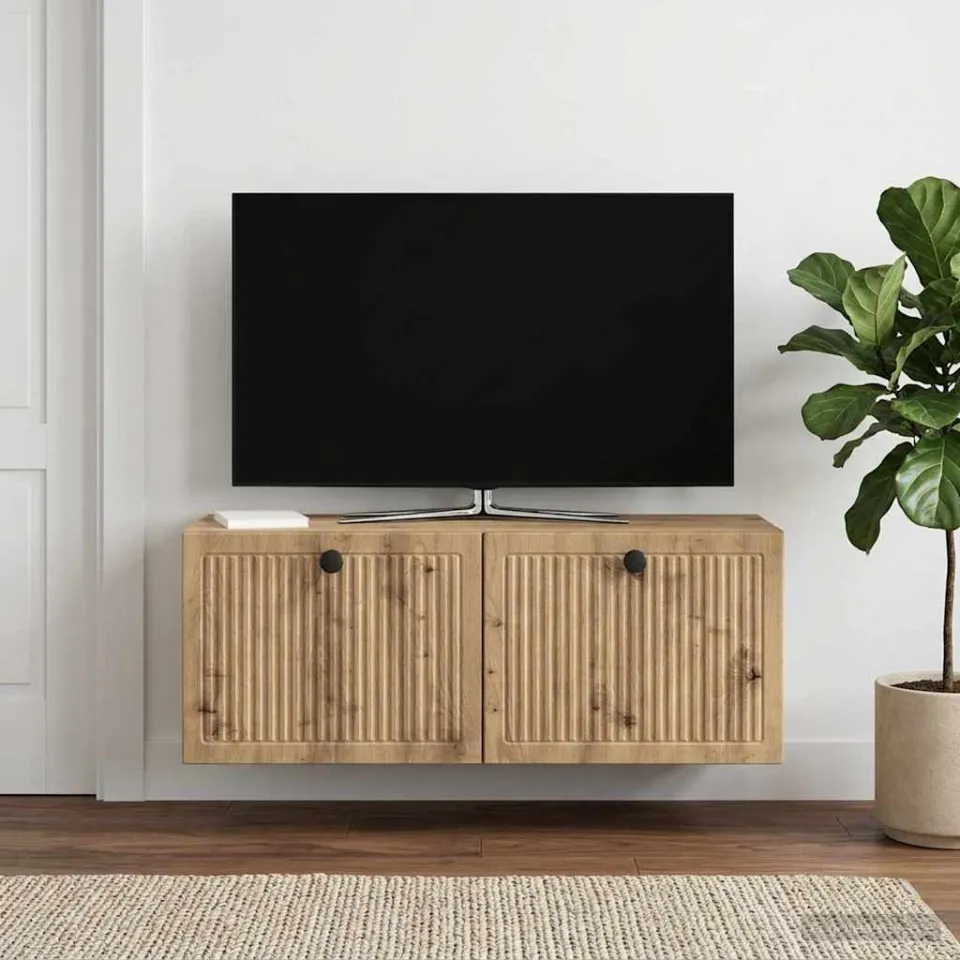 vidaXL Wandbeugel TV-kast 78,5 x 31 x 30 cm Artisanaal eiken, foto 4