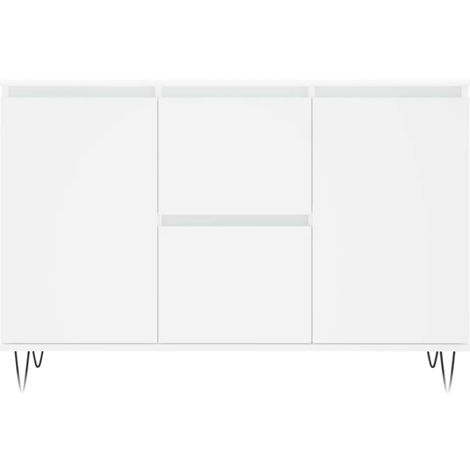 vidaXL Dressoir 101,5x35x70 cm bewerkt hout wit
