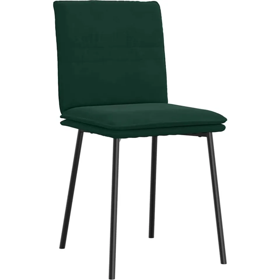 vidaXL Eetkamerstoelen 6 st fluweel donkergroen