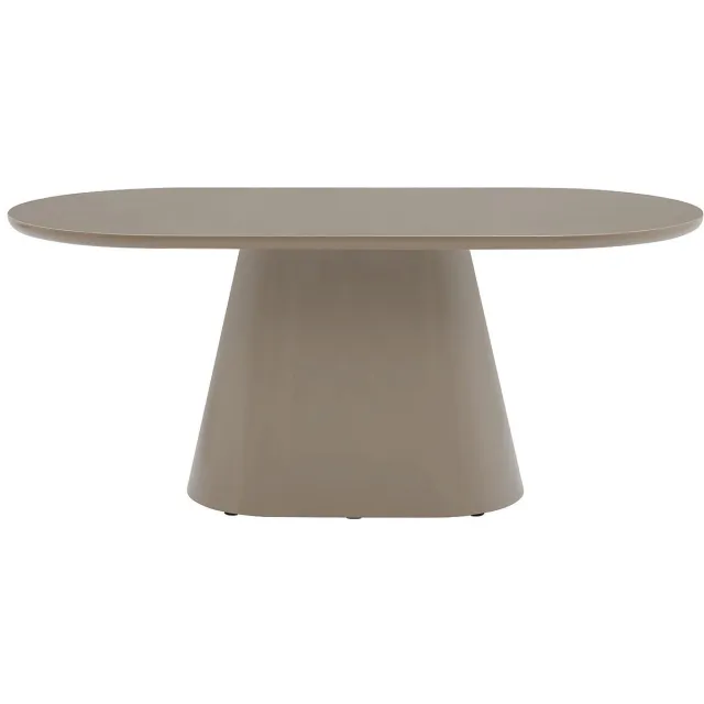 Vente-unique Set van tafel + 4 stoelen VALIANA - Taupe en crème