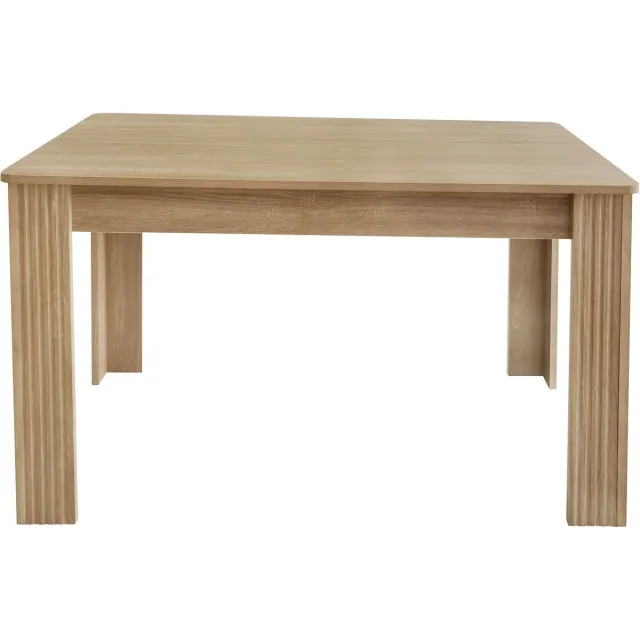 Merax Eettafel 117x68x75 cm - Stevige Tafel van Eikenhout - Keukentafel in Eiken Hout Bruin