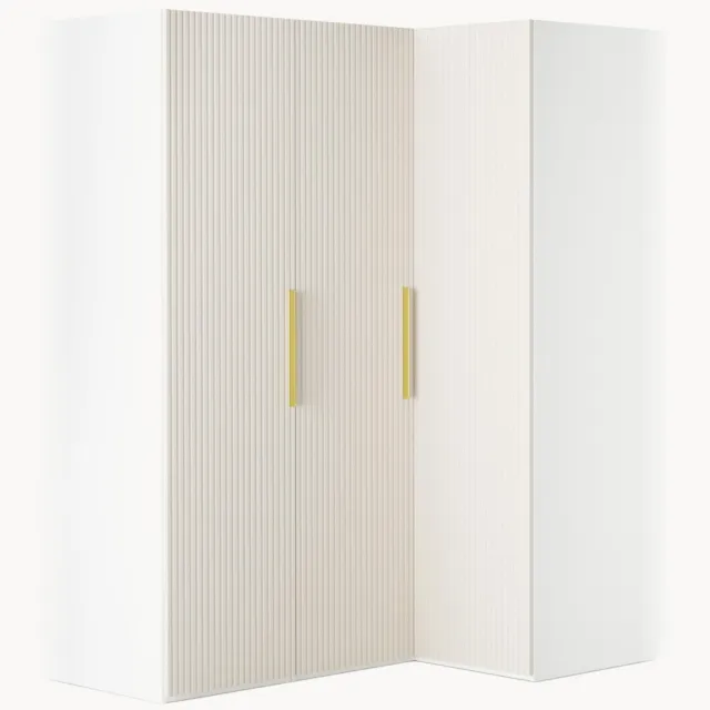 Westwing Collection Modulaire hoekkast Simone, 165 cm breed, diverse varianten Beige