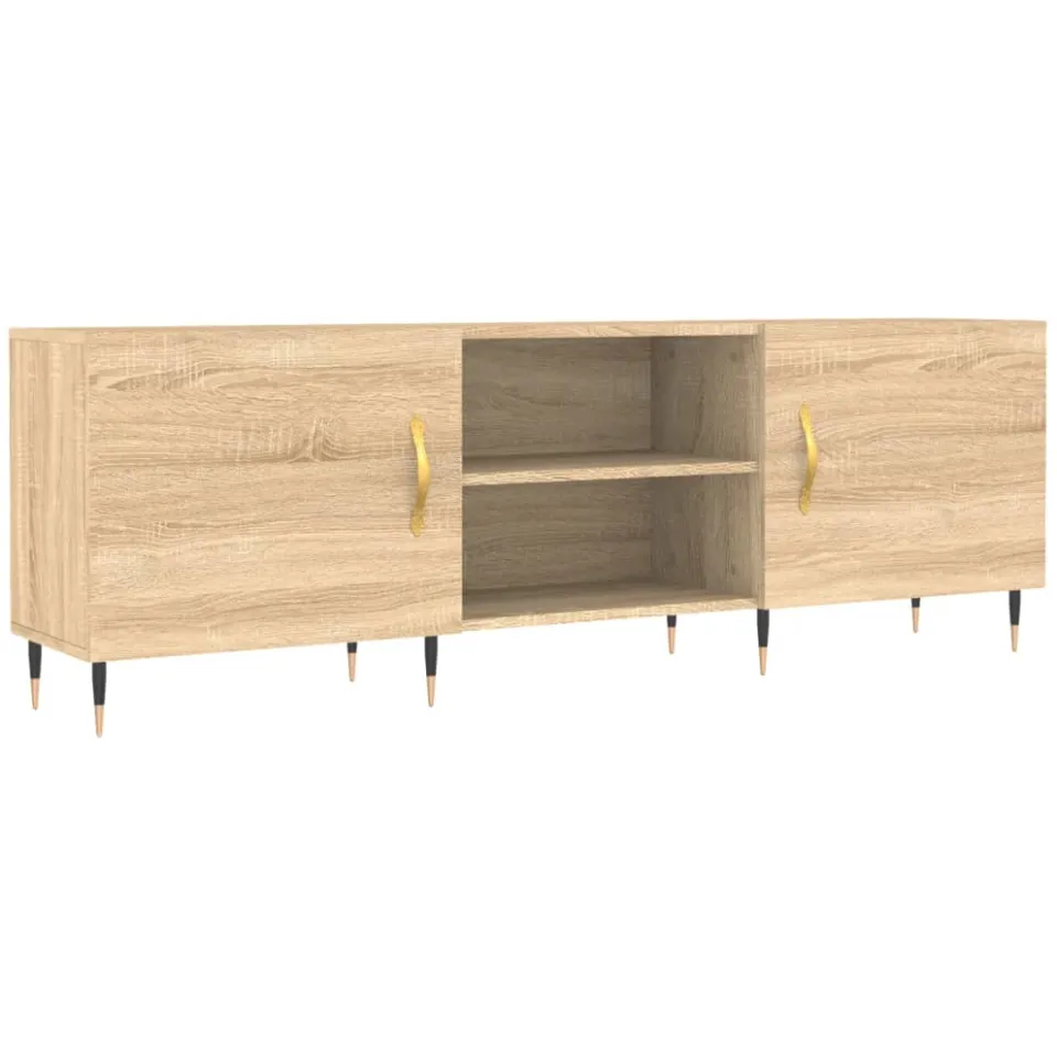 vidaXL Tv-meubel 150x30x50 cm bewerkt hout sonoma eikenkleurig, foto 3