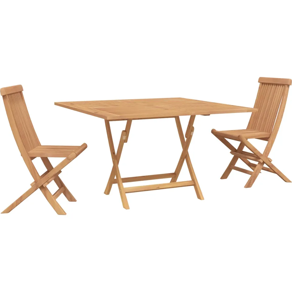 vidaXL Tuin Bistro Set 3 st Naturel Massief Teakhout, foto 3