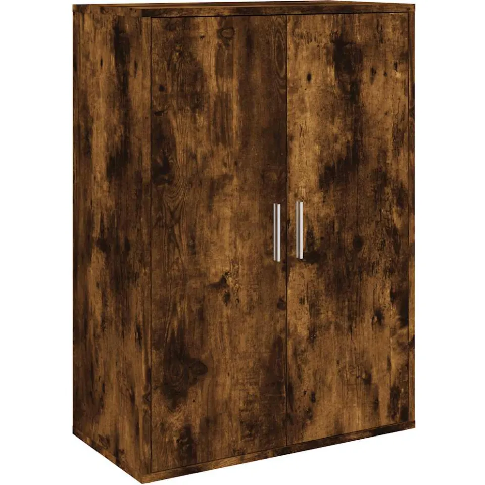 vidaXL Dressoir 60x31x84 cm bewerkt hout gerookt eikenkleurig Bruin