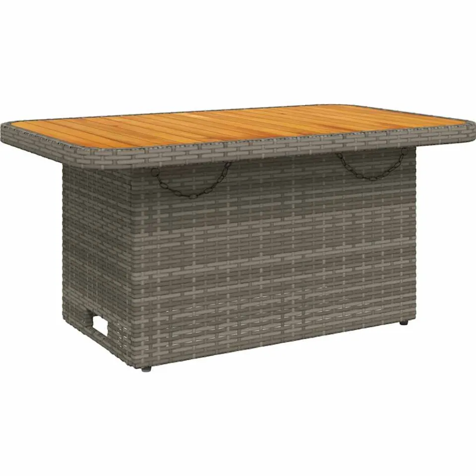 vidaXL 2-delige Tuinset met kussens poly rattan grijs, foto 4