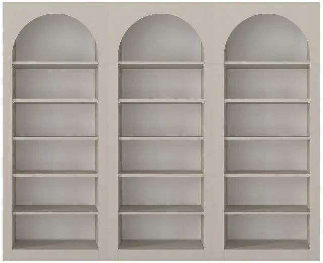 Vente-unique Set van 3 boekenkasten met 6 vakken - Beige - CYMORA
