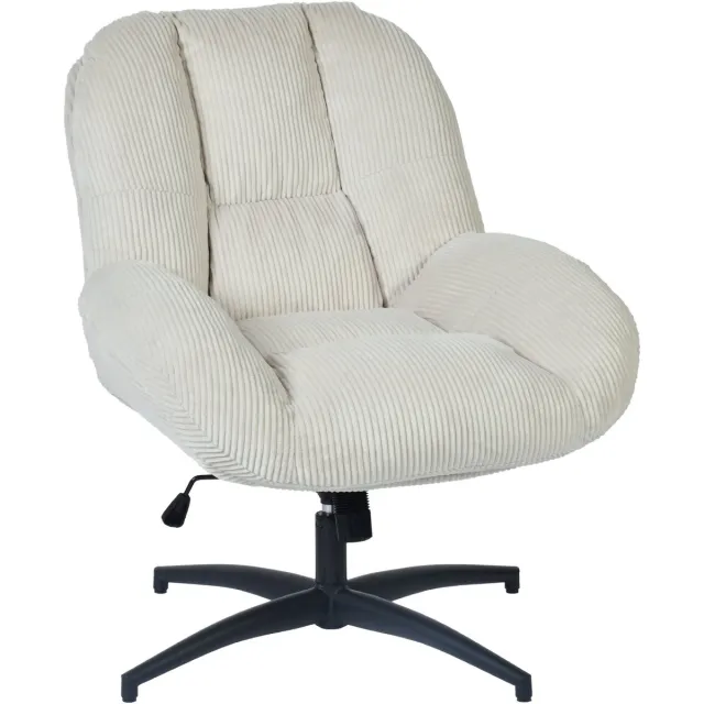 MEUBLE COSY Relaxfauteuil – Draaistoel Corduroy met Kantelfunctie - Beige