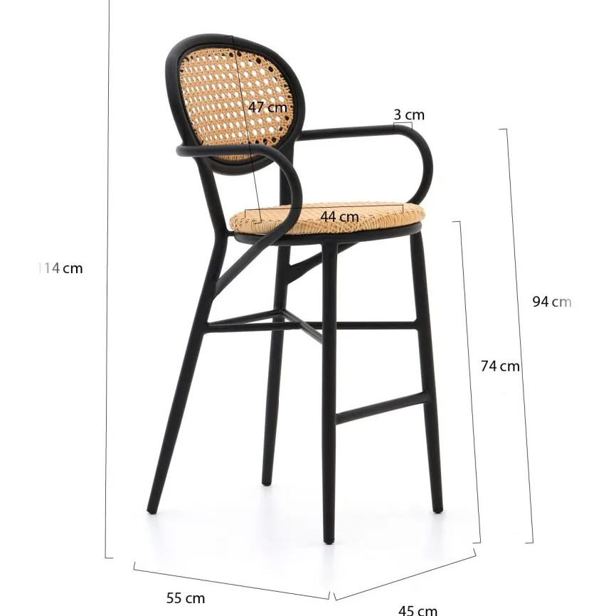Forza Furniture Forza Tovel barstoel stapelbaar taupe, foto 2