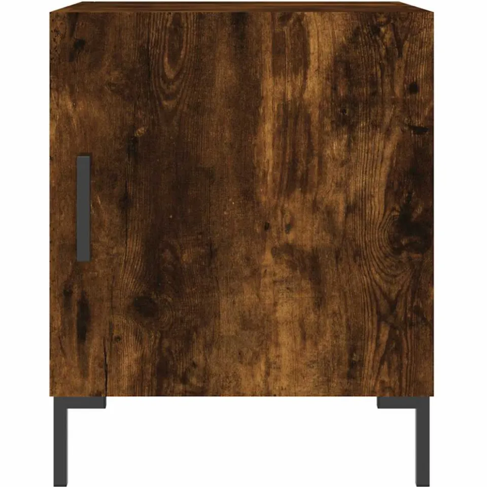 vidaXL Nachtkastjes 2 st 40x40x50 cm bewerkt hout gerookt eikenkleurig, foto 4