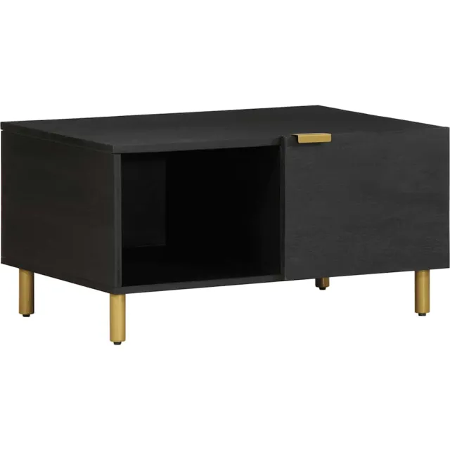 vidaXL Salontafel 80x50x40 cm bewerkt hout zwart