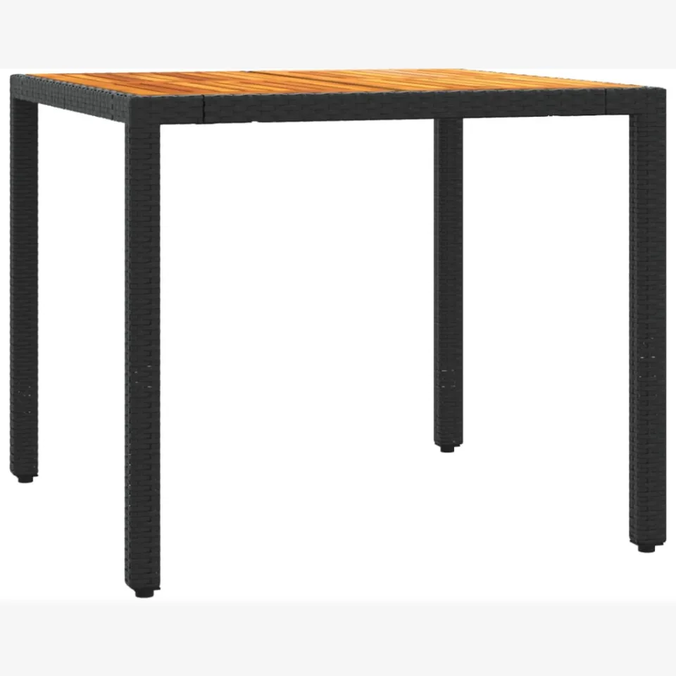 vidaXL 3-delige Bistroset met kussens poly rattan zwart, foto 4