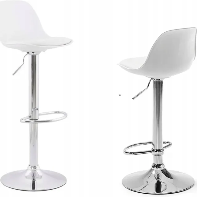 Cleo Art Draaibare Barstoel Wit met Verstelbare Hoogte - Comfortabel en Stijlvol