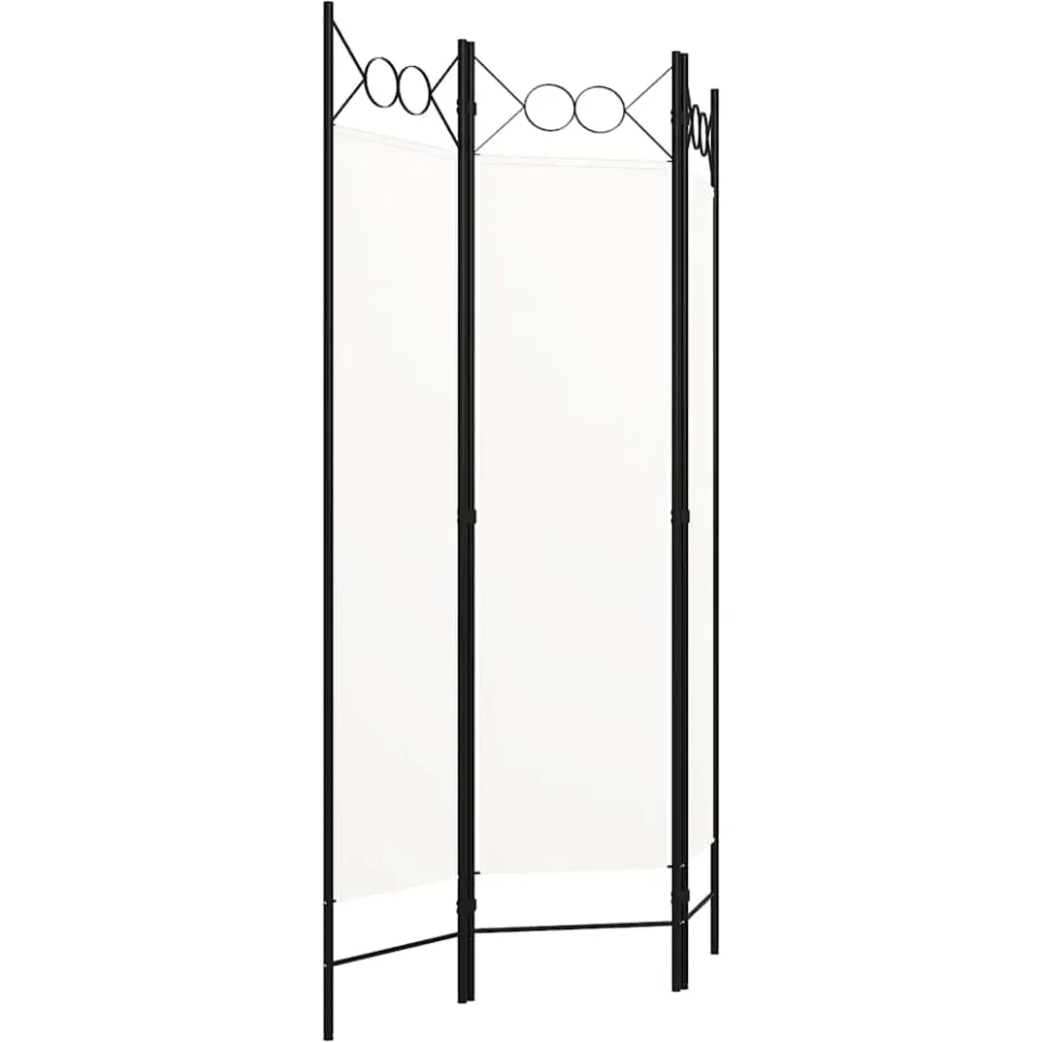 vidaXL Kamerscherm met 3 panelen 120x180 cm wit, foto 2
