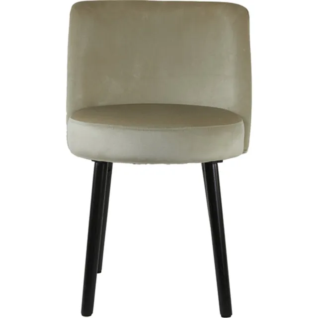 Light & Living Light&living Eetkamerstoel 56x44,5x80 cm ECKLEY velvet glans zilver-zwart Zilver - Zwart