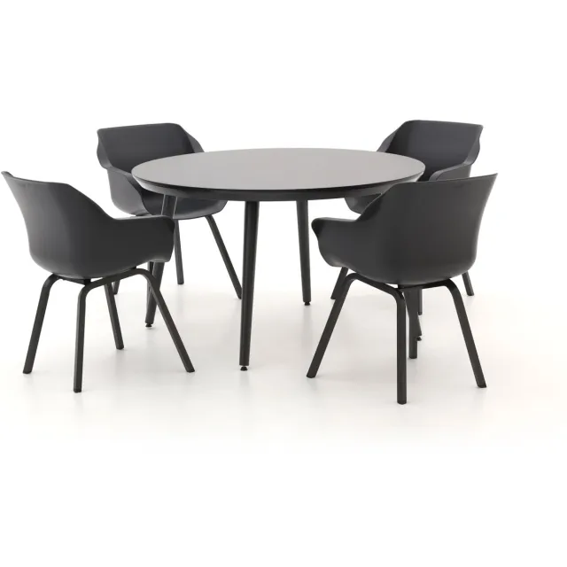 Hartman tuinmeubelen Hartman Sophie Element/Studio ø128cm dining tuinset 5-delig grijs, foto 2