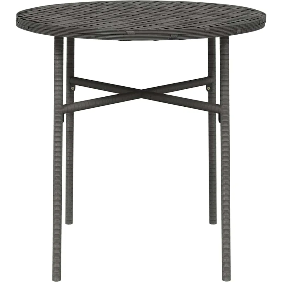 vidaXL Salontafel 45 cm poly rattan grijs