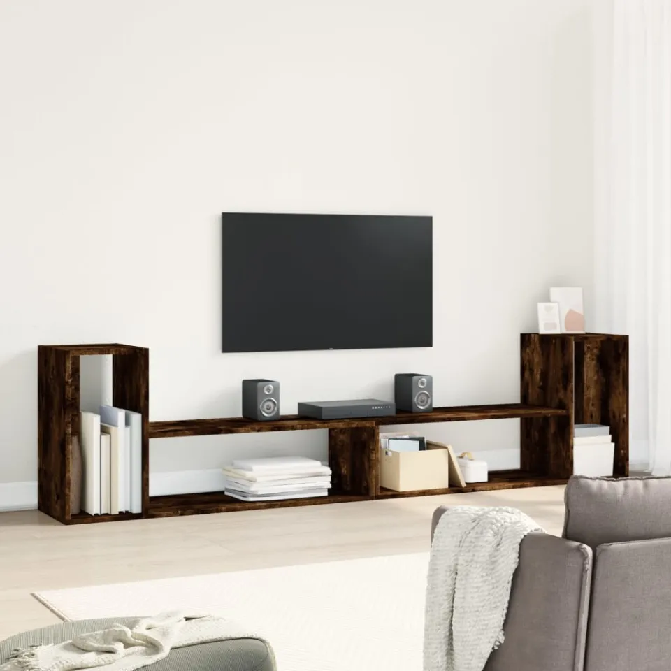 vidaXL Tv-meubelen 2 st 100x30x50 cm bewerkt hout gerookt eikenkleurig, foto 4