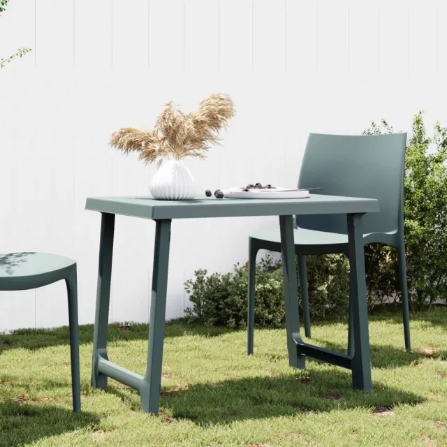 vidaXL Campingtafel hout-look 79x56x64 cm PP groen, foto 2