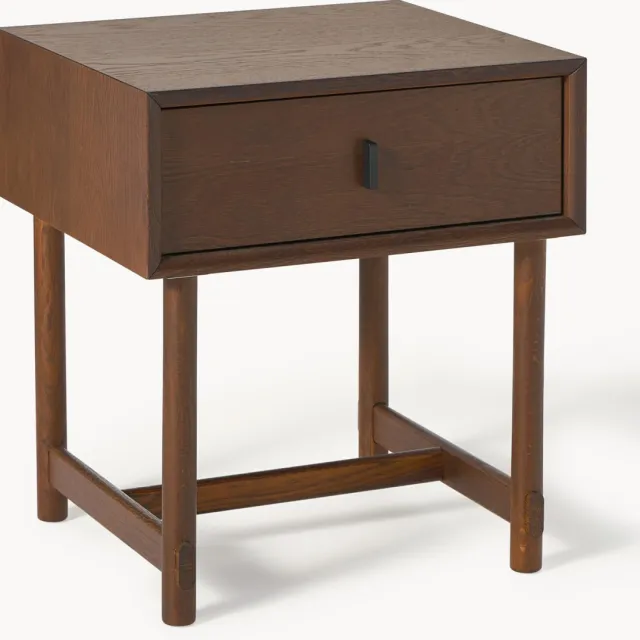 Westwing Collection Nachtkastje Diana van eikenhout Bruin