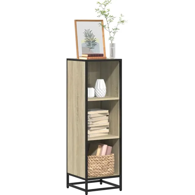vidaXL Boekenkast 33,5x33x107,5 cm bewerkt hout sonoma eikenkleurig Bruin