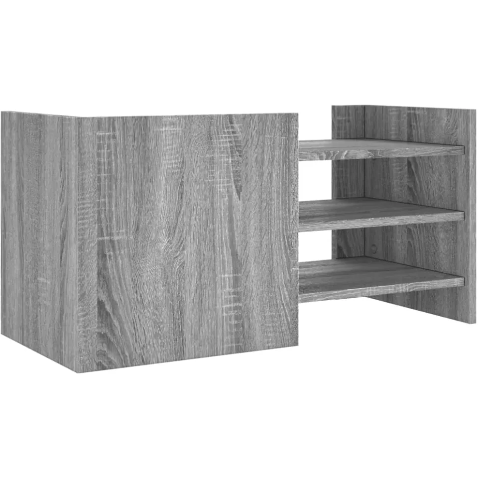 vidaXL Tv-meubel 80x35x40 cm bewerkt hout grijs sonoma eikenkleurig, foto 4
