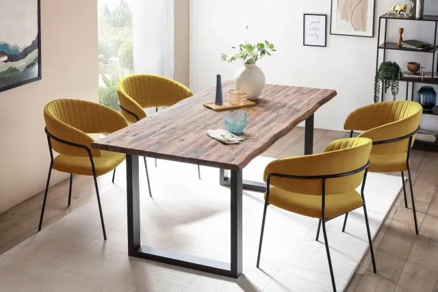 eetkamertafel Mats acacia bruin
