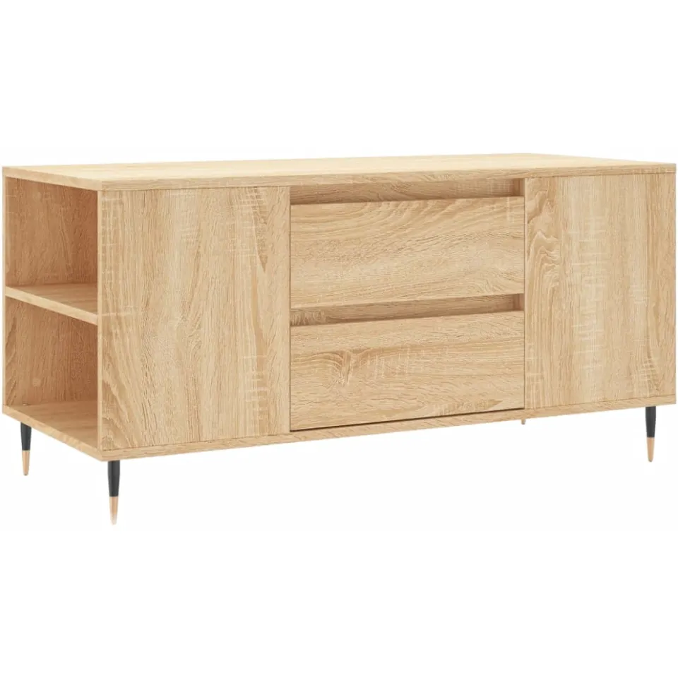 vidaXL Salontafel 102x44,5x50 cm bewerkt hout sonoma eikenkleurig, foto 3
