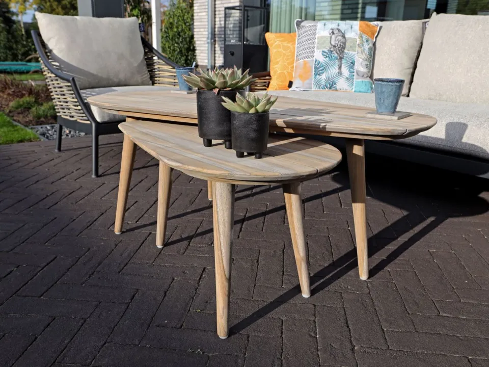 ROUGH Furniture ROUGH-K lounge tuintafel 66x116x45cm bruin, foto 5