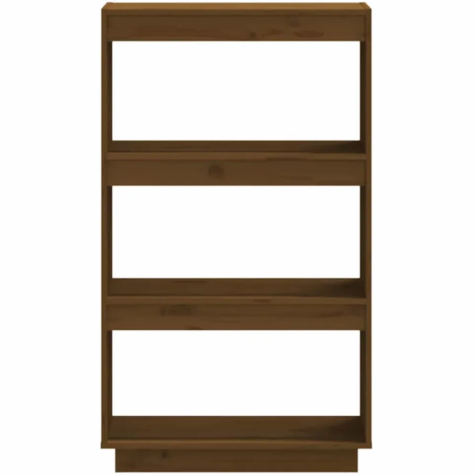vidaXL Boekenkast/kamerscherm massief grenenhout honingbruin bruin, foto 4
