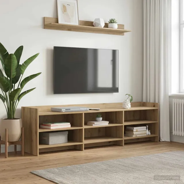 vidaXL TV-kast 168 x 33 x 47 cm Artisanaal eiken Bewerkt hout, foto 2