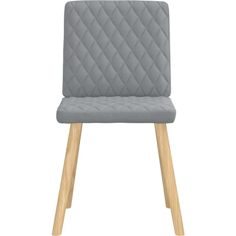 vidaXL Eetkamerstoelen 4 st stof lichtgrijs grijs, foto 4