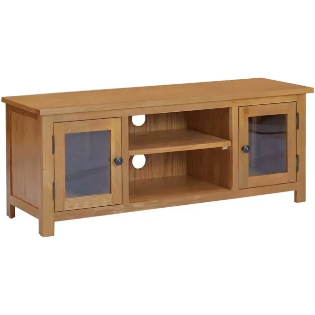 vidaXL Tv-meubel 110x35x44 cm massief eikenhout