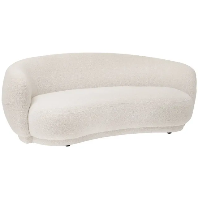 Atmosphera Créateur d'intérieur® Vaste 2-zitsbank van bouclé-stof NESKY Blanc