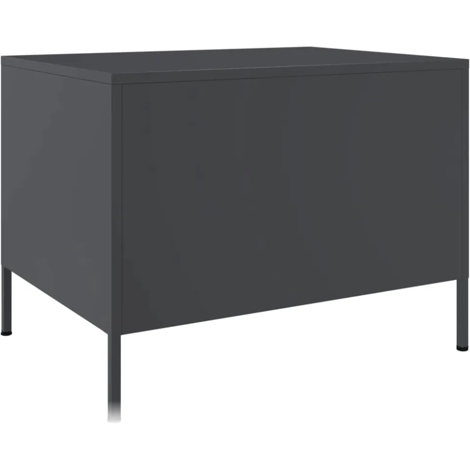 vidaXL Salontafel 68x50x50,5 cm staal antracietkleurig, foto 4