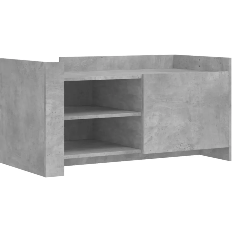 vidaXL Salontafel 100x50x50 cm bewerkt hout betongrijs grijs, foto 3