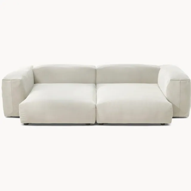 vetsak Modulaire fluwelen bank Vetsak (3-zits) Wit