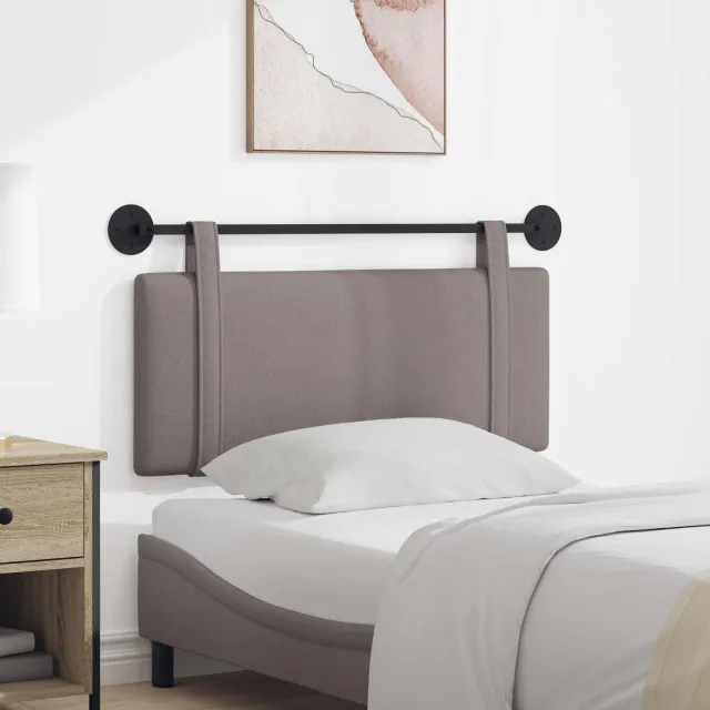 vidaXL Hangend hoofdbord Taupe Stof