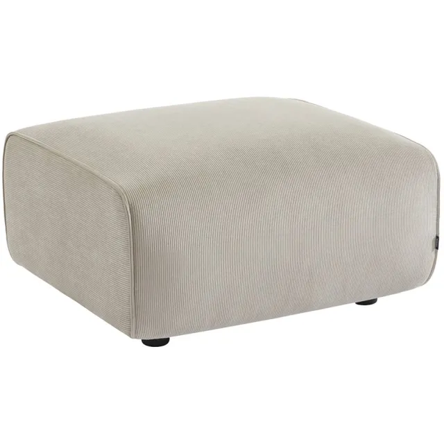 sweeek Poef, module voor bank, voetenbank voor 2-zitsbank corduroy, l 76 x b 70 x h 41cm - wallas Greige