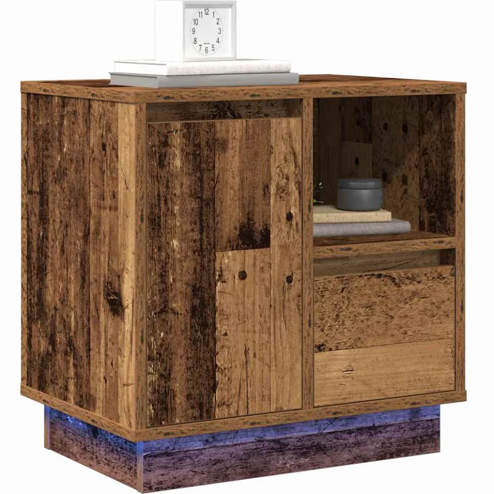 vidaXL Nachtkastje 2 st Oudhout 50 x 34,5 x 50 cm. Bewerkt hout Bruin