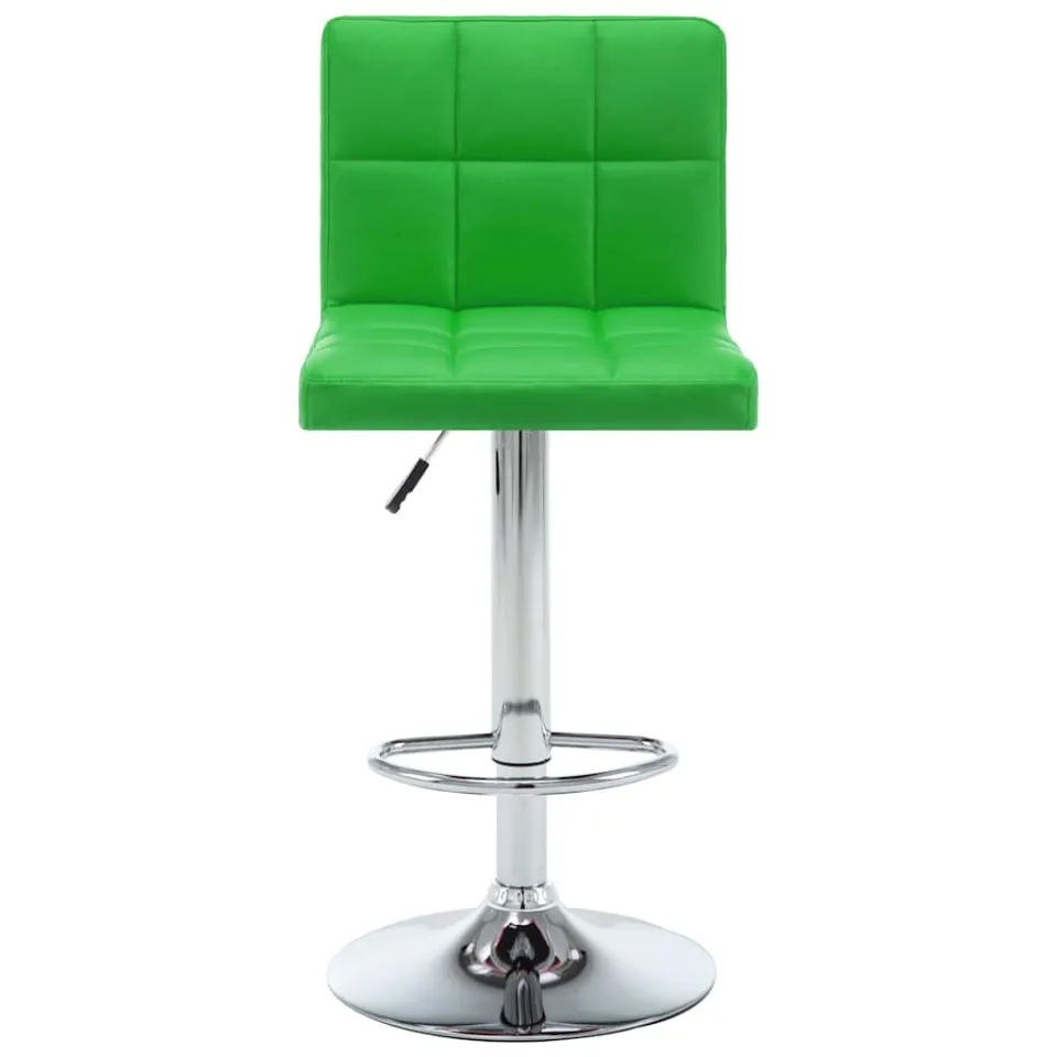 vidaXL Barkrukken 2 st kunstleer groen, foto 3