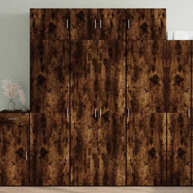 vidaXL Opbergkast 70x42,5x225 cm bewerkt hout gerookt eikenkleur, foto 2
