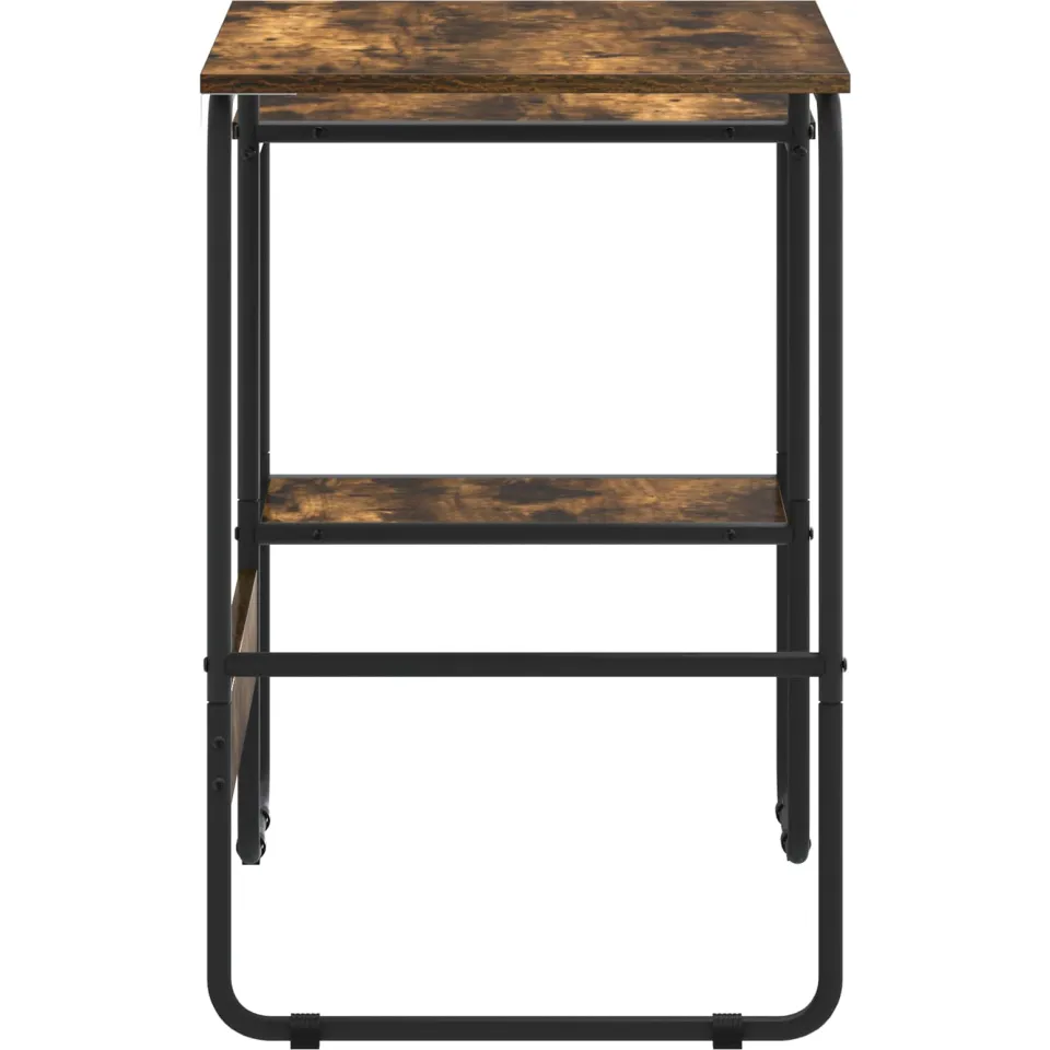 vidaXL Bureau met opbergruimte Gerookt eiken 100 x 50 x 75 cm, foto 4