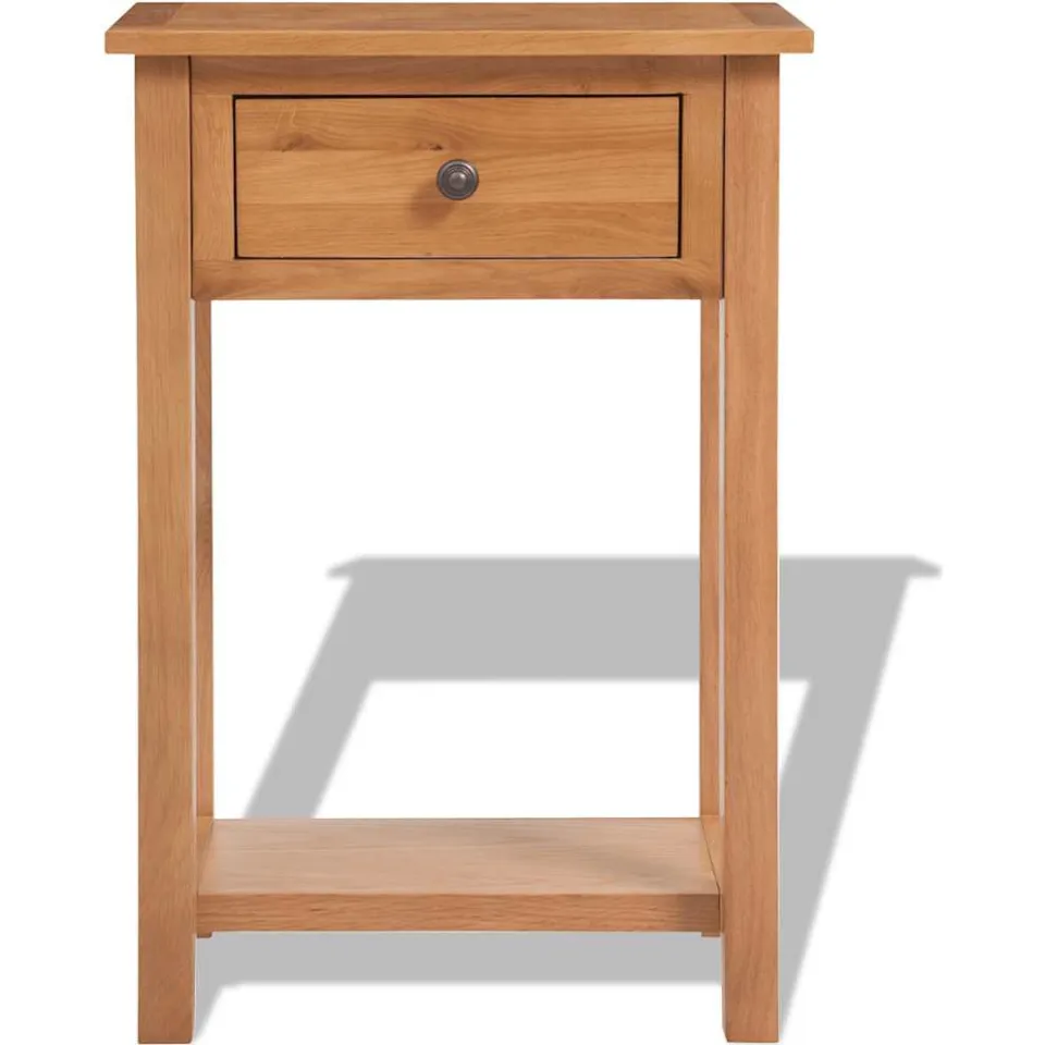 vidaXL Wandtafel 50x32x75 cm massief eikenhout Bruin