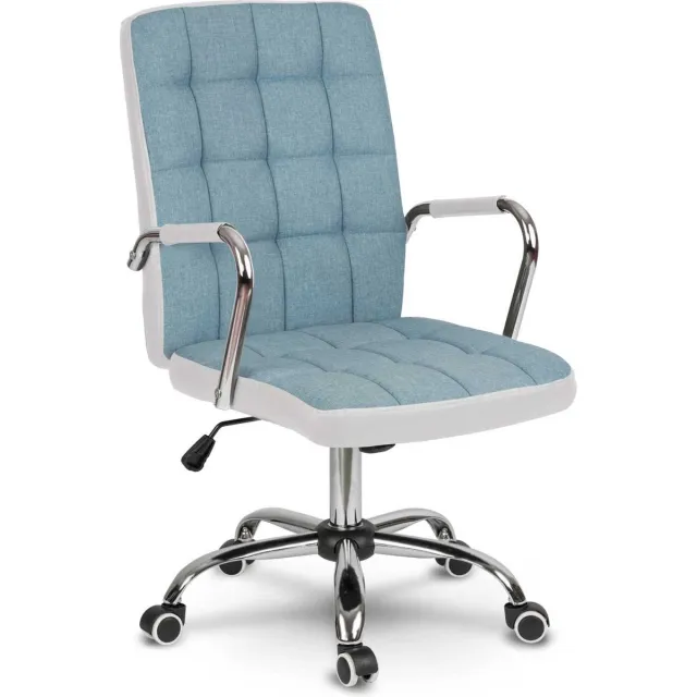 Sofotel Benton Bureaustoel – Modern Design – Blauw/Wit blauwe en witte
