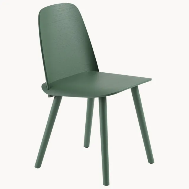 Muuto Houten eetkamerstoel Nerd Groen